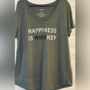 Torrid Olive Green V-Neck Classic Fit Tee